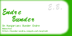 endre bunder business card